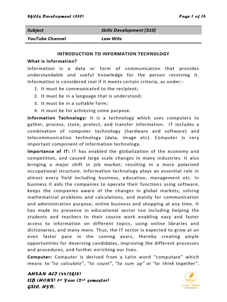 Skills development 2 download free pdf computer data storage