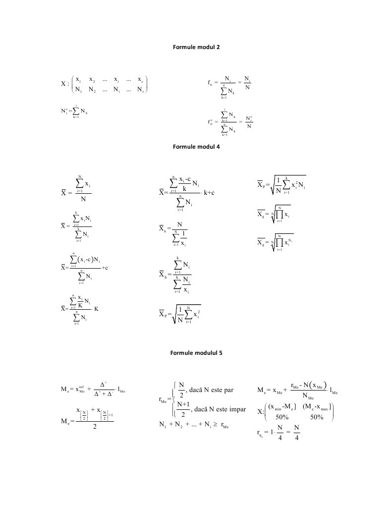 Formule Statistic Economic | PDF