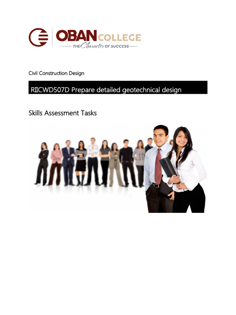 RIICWD507D - Prepare detailed Geo technical design - Skills Assessment