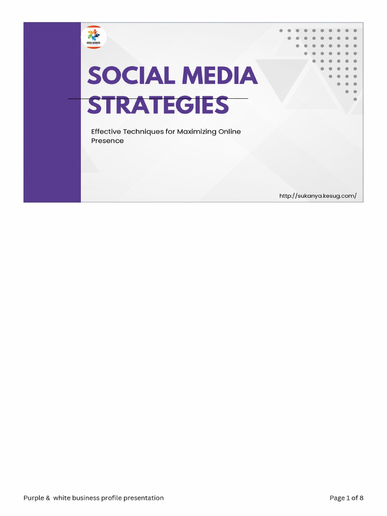 Social Media Strategies | PDF