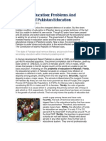 Pakistan Education: Problems and Solutions of Pakistan Education
