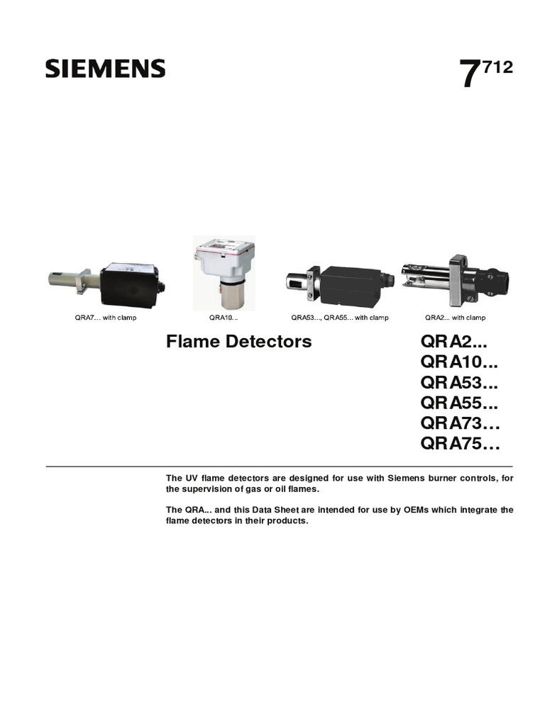 Siemens QRA2 Flame Detector Overview | PDF | Electromagnetism | Electricity