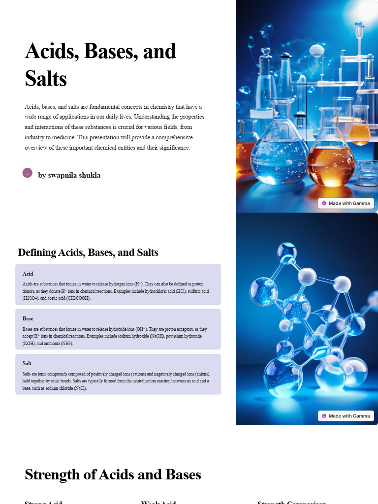 Acids Bases and Salts | PDF | Acid | Ph