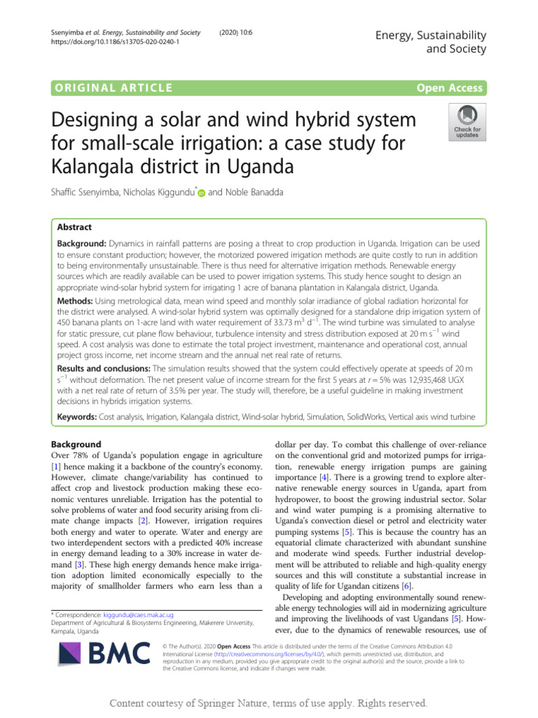 Designing A Solar And Wind Hybrid System For Small Pdf Wind Turbine