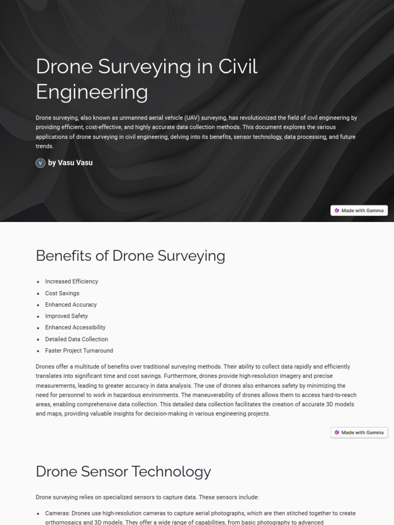 Drone Surveying in Civil Engineering | PDF | Unmanned Aerial Vehicle ...