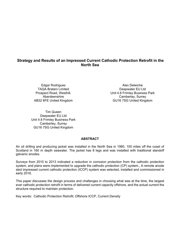 Impressed Current Cathodic Protection | PDF | Corrosion | Electricity