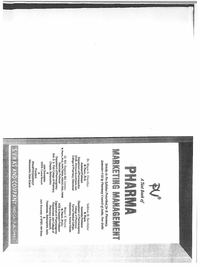 Pharma Marketing Management PV | PDF