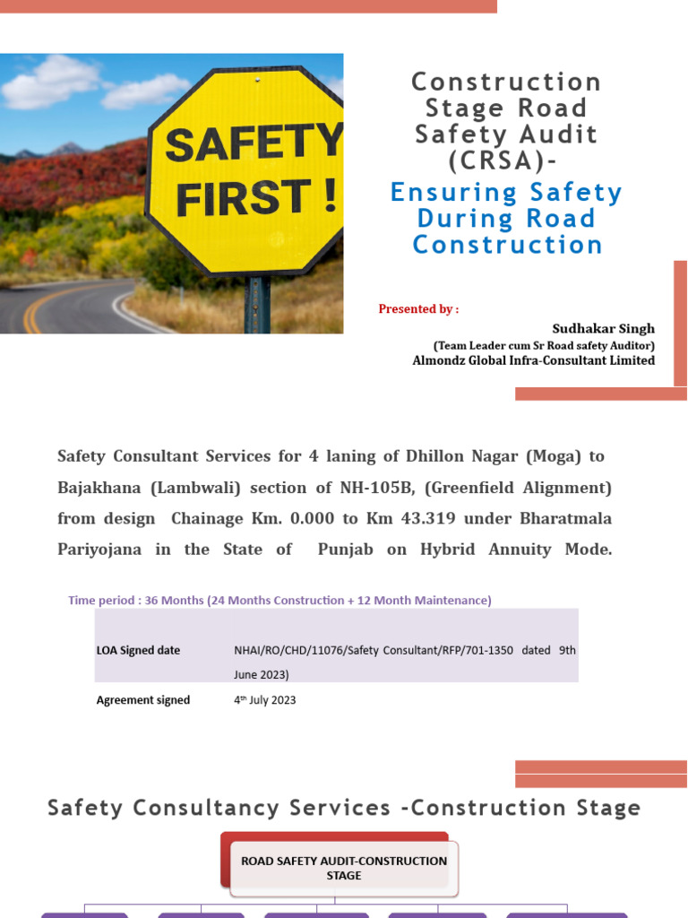 Road Safety Audit for Construction Sites | PDF | Personal Protective ...