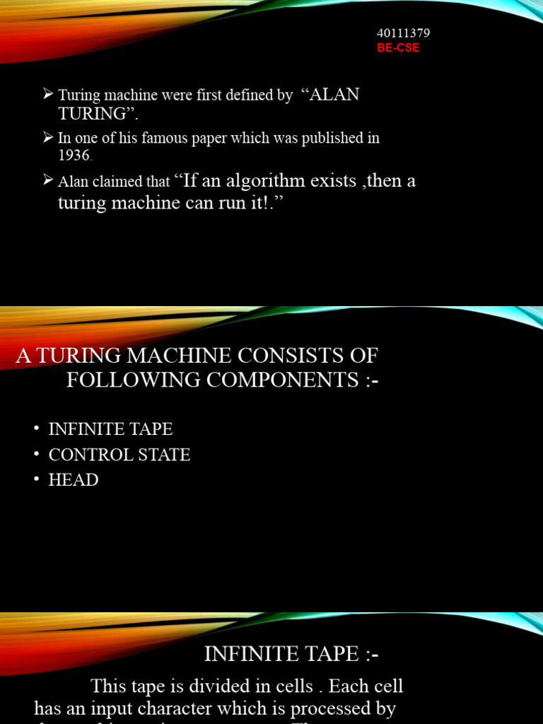 Turing Machine Components Explained | PDF | Computers