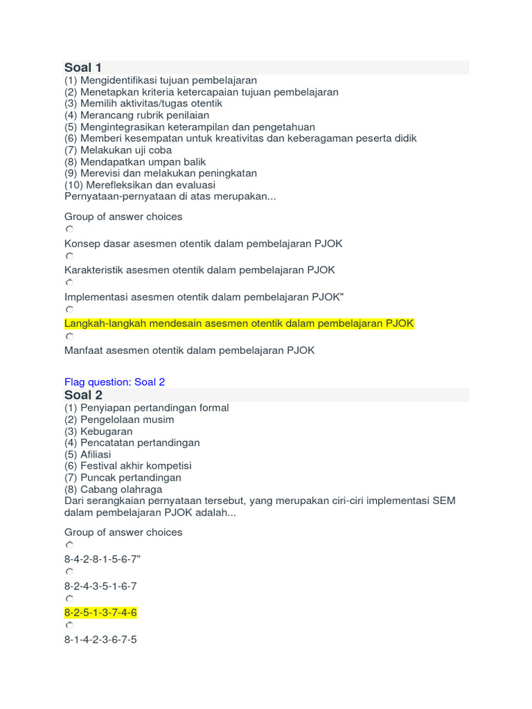 Soal CF PKG Pre Test | PDF
