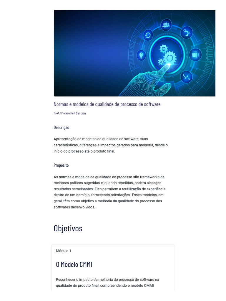 Modelos de Qualidade em Processos de Software | PDF | Engenharia de ...