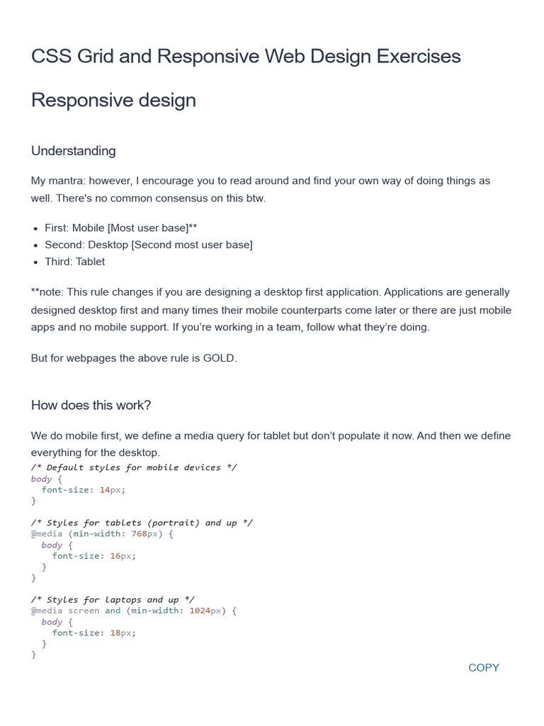 02-CSS Grid and Responsive Web Design Exercises | PDF | Responsive Web ...