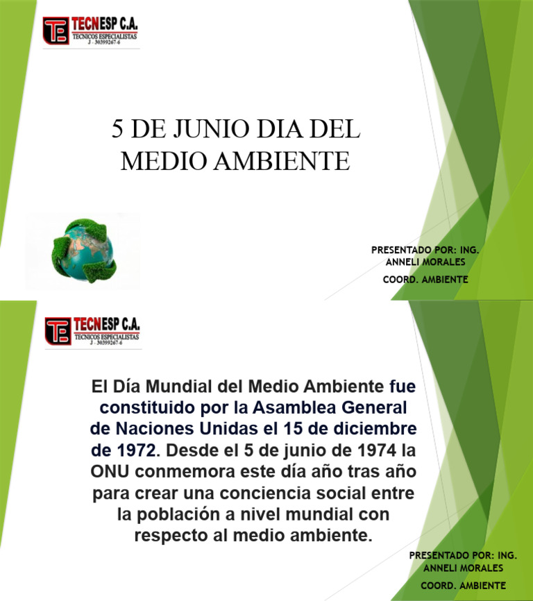 5 de Junio Dia Del Medio Ambiente Present. | PDF