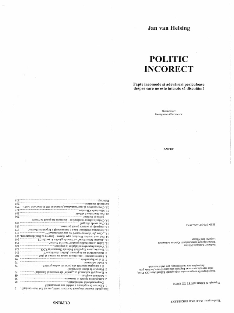 politic incorect- Jan van Helsing | PDF