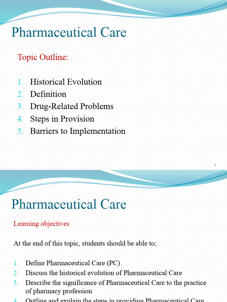 Understanding Pharmaceutical Care Essentials | PDF | Pharmacy | Medical ...