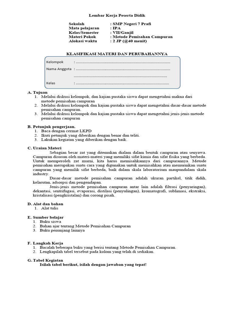 LKPD 3 Bab 3 | PDF | Kesehatan Holistik | Sains & Matematika