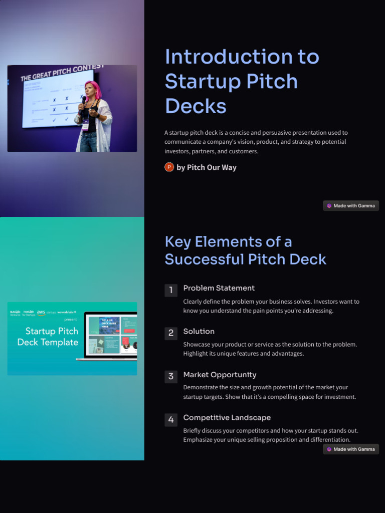Essential Guide to Startup Pitch Decks | PDF | Startup Company | Small ...