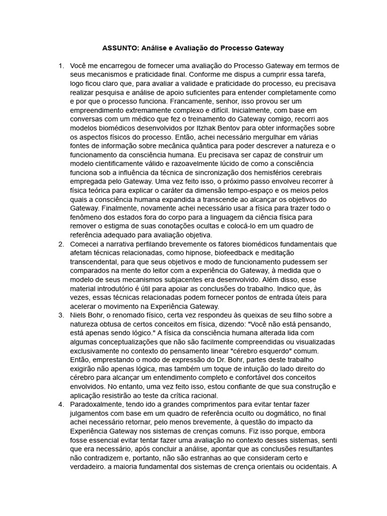 Projeto Gateway CIA Traduzido | PDF | Holografia | Física