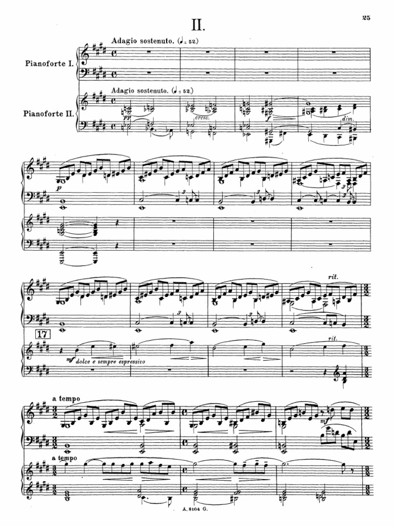 Sergei rachmaninoff piano concerto no 2 in c minor ii adagio