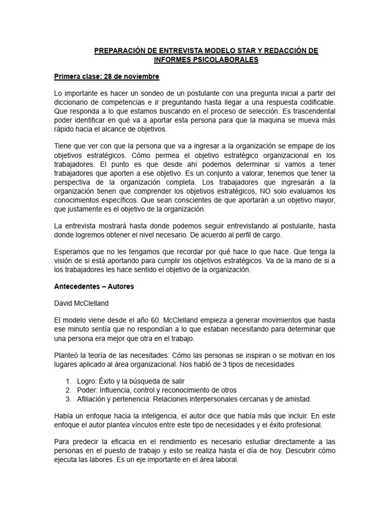 Entrevista por Competencias: Modelo STAR | PDF | Comportamiento ...
