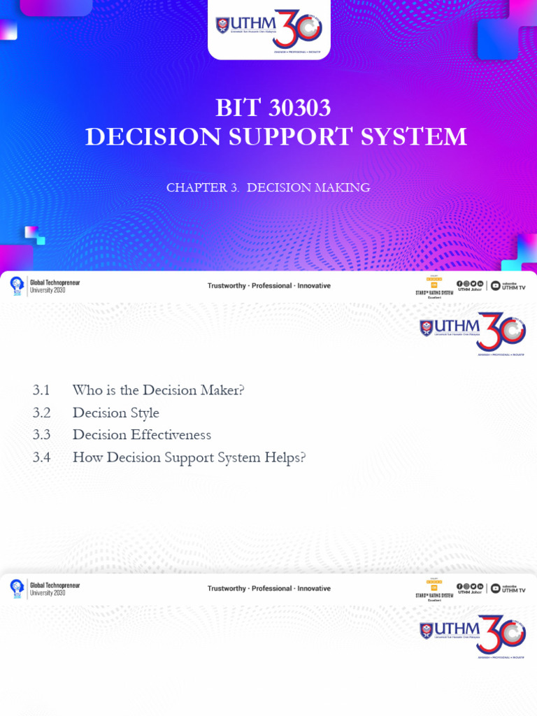 Decision Making in Decision Support Systems | PDF | Decision Support ...