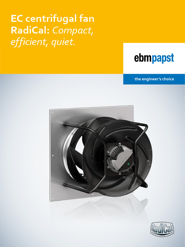 Enhanced RadiCal EC Centrifugal Fan | PDF | Electric Motor | Electrical ...