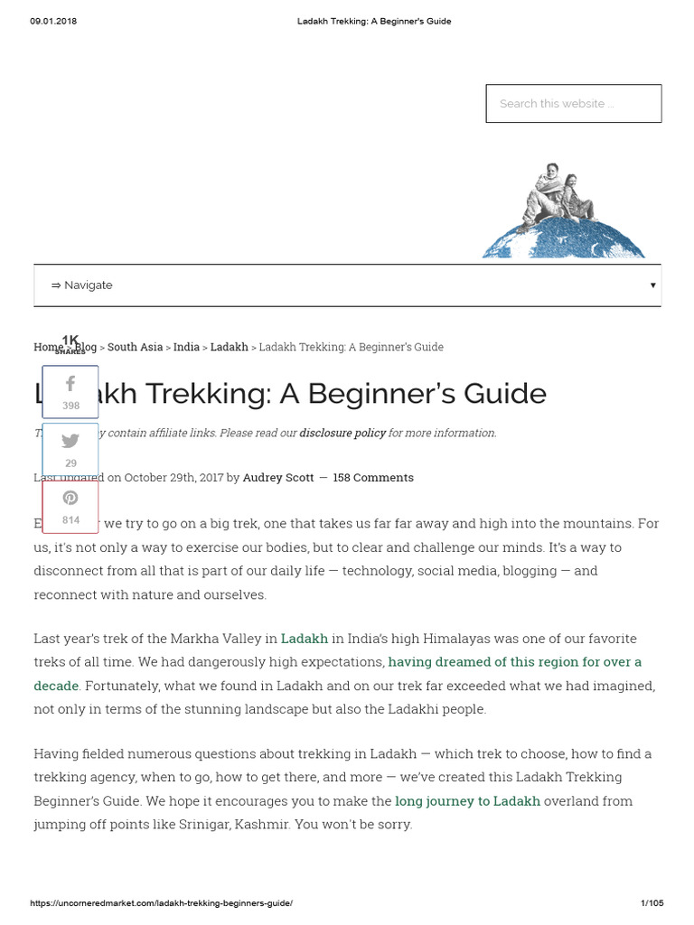 Ladakh Trekking - A Beginner's Guide | PDF