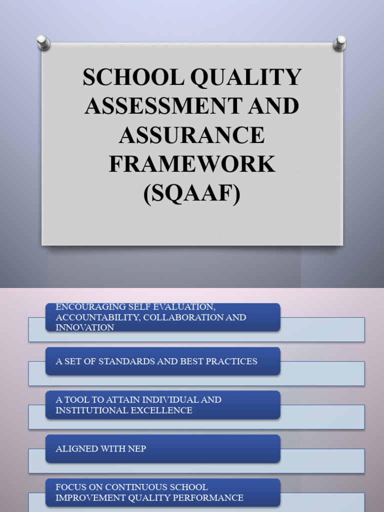 School Quality Assessment and Assurance Framework-1 | PDF | Educational ...