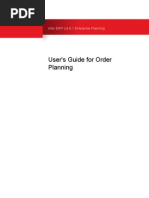 User Guide for Order Planing