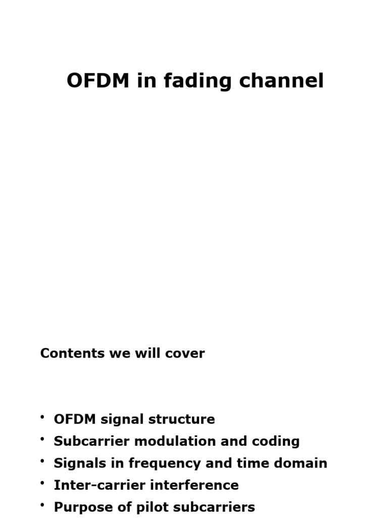OFDM | PDF | Orthogonal Frequency Division Multiplexing | Modulation