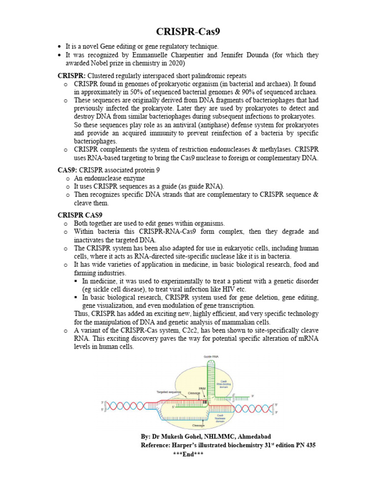 Crisper Cas 9 Pdf Crispr Gene
