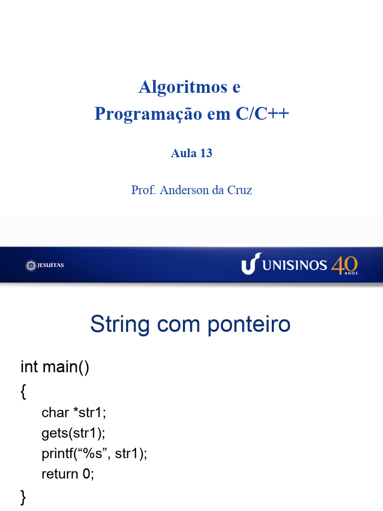 Algoritmos e Funções em C/C++ | PDF | Ponteiro (programação de ...