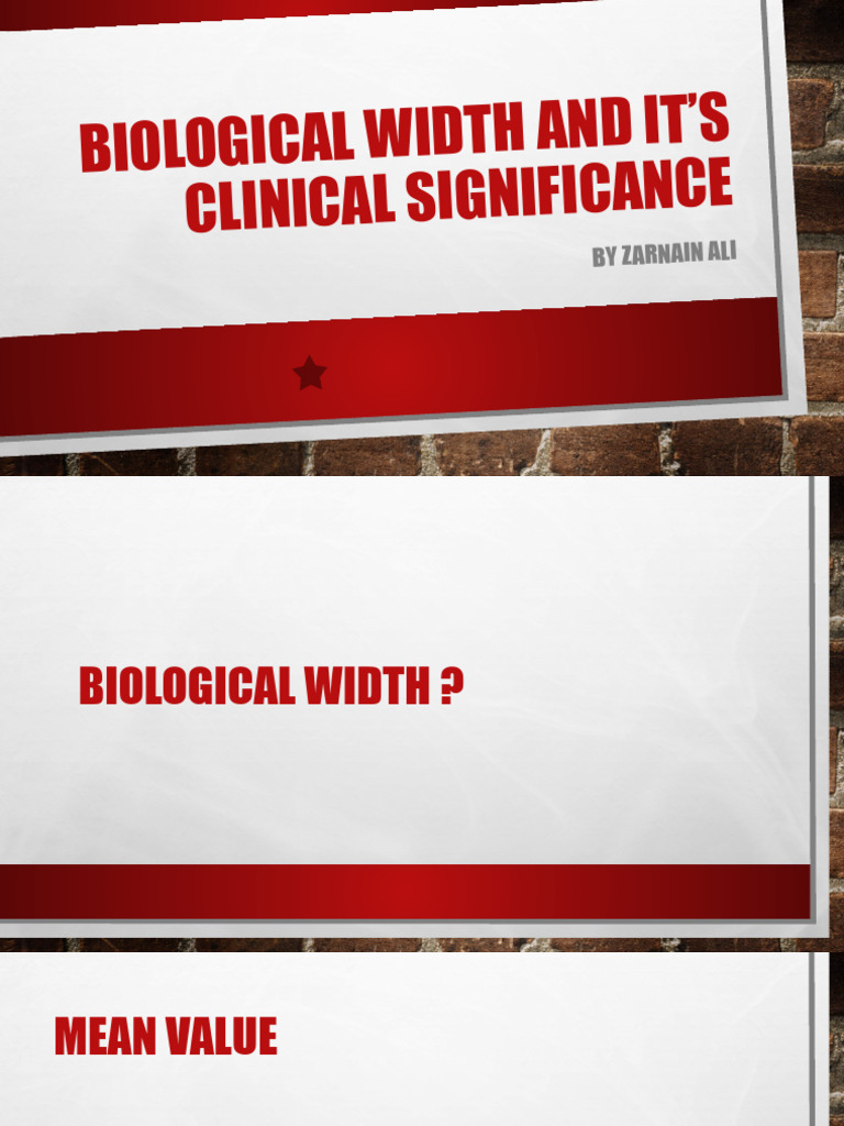 Biological Width | PDF | Periodontology | Dentistry