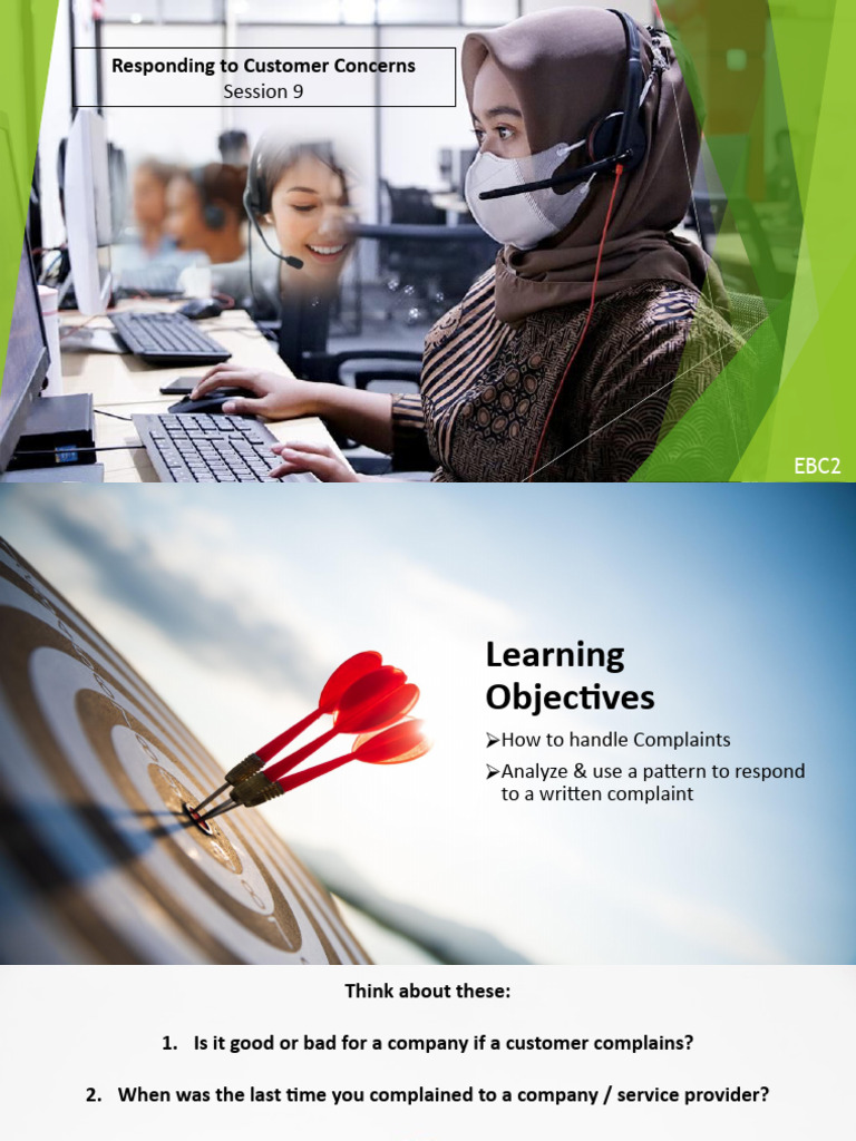 Responding To Customer Complaints Session 9 Pdf Psychology