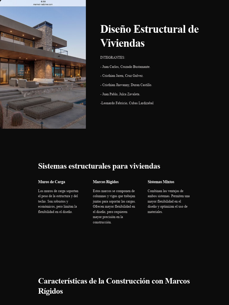 Diseño Estructural de Viviendas Modernas | PDF | pared | Hormigón