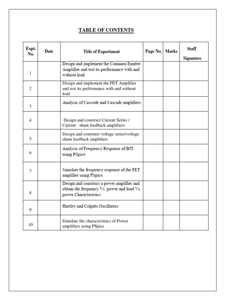 Electronic circuits lab manual 1 pdf amplifier electrical engineering