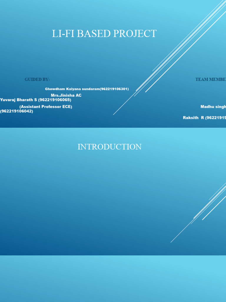 Li-Fi Projects: Innovations & Applications | PDF | Wi Fi | Light ...