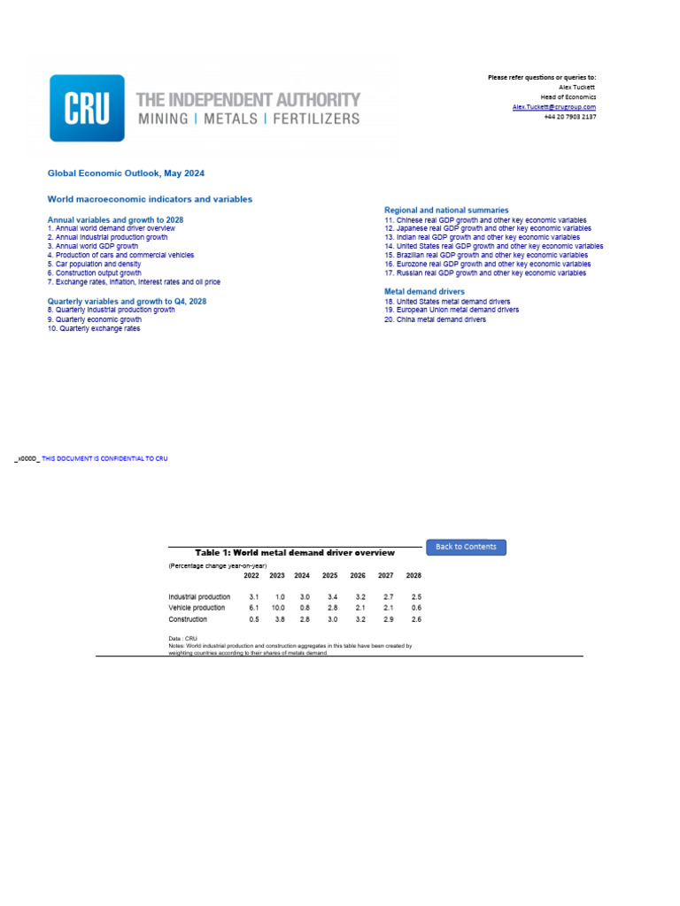 Global Economic Outlook May 2024 Data | PDF | Gulf Cooperation Council ...