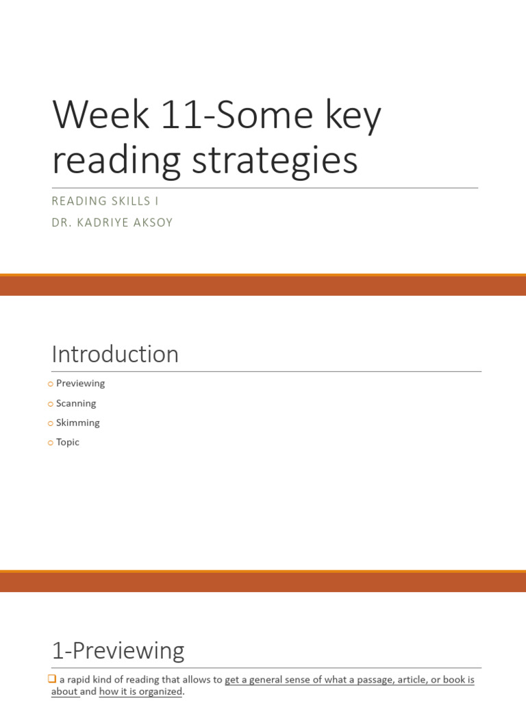 Skimming and Scanning Reading Strategies | PDF | Speed Reading | Phrase