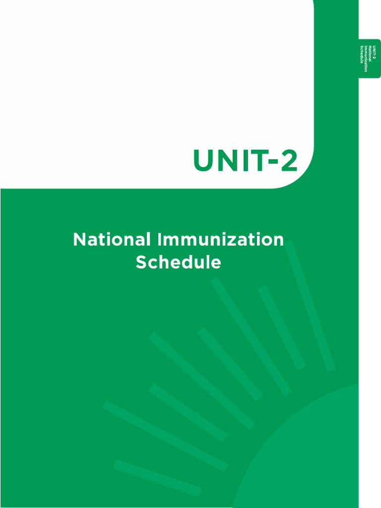 National Immunization Schedule Overview | PDF | Vaccines | Drugs