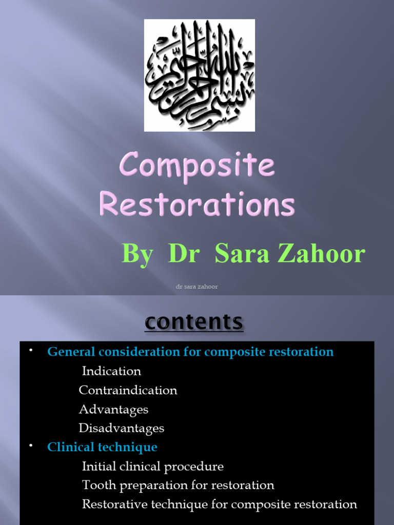 Composite Restoration Guide | PDF | Tooth Enamel | Human Tooth