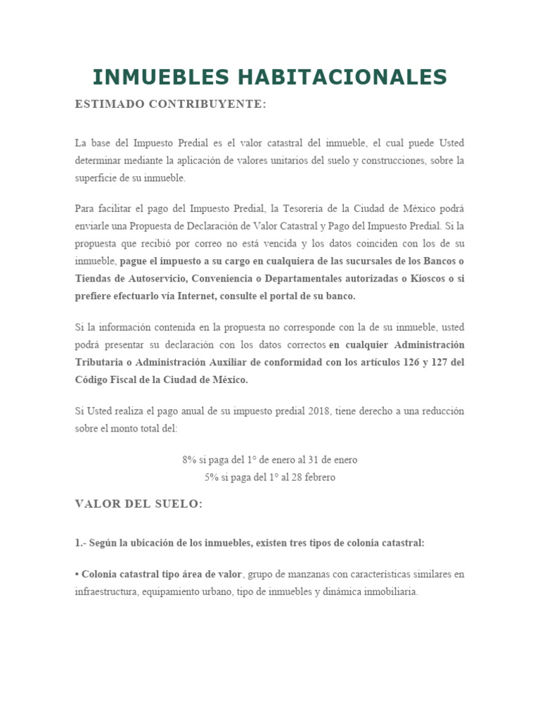 Impuesto Predial | PDF | Impuestos | Bienes raíces
