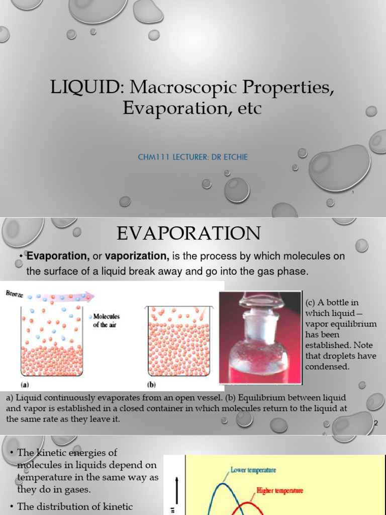 Liquid Vapour Equilibrium | PDF | Evaporation | Distillation