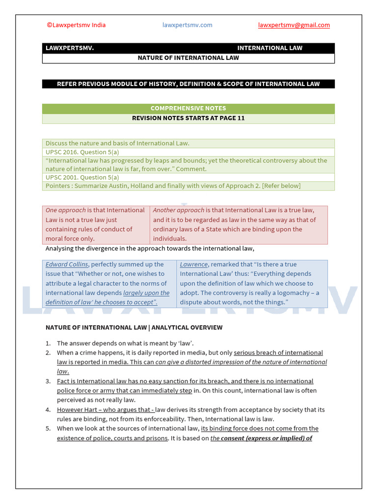 Nature and Scope of International Law | PDF | International Law ...