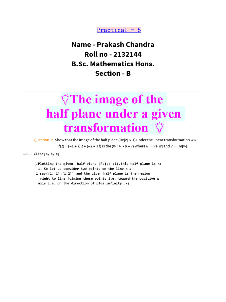 Prac 05 | PDF | Cartesian Coordinate System | Complex Number