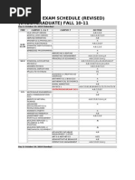 Mid-Term Exam Schedule (Revised) (Undergraduate) Fall 10-11: Time CAMPUS 1, 4 & 5 Campus 7 Section