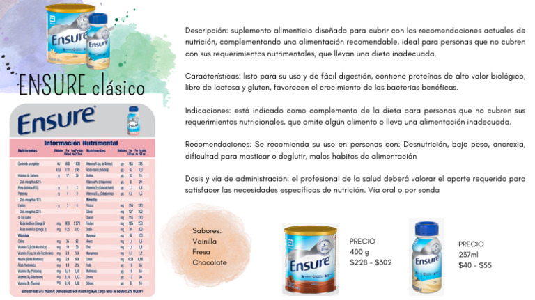 Fórmulas Poliméricas para Dieta Enteral | PDF | Cocina, comidas y vino ...