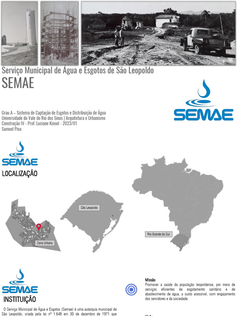 Semae: Água e Esgoto em São Leopoldo | PDF | Águas residuais