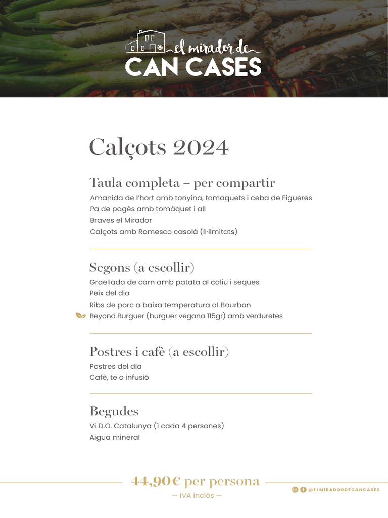 Menú de Calçots Cat | PDF