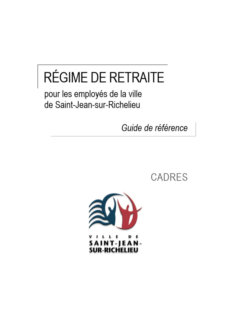 Guide du Régime de Retraite à Saint-Jean | PDF | Retraite | Salaires